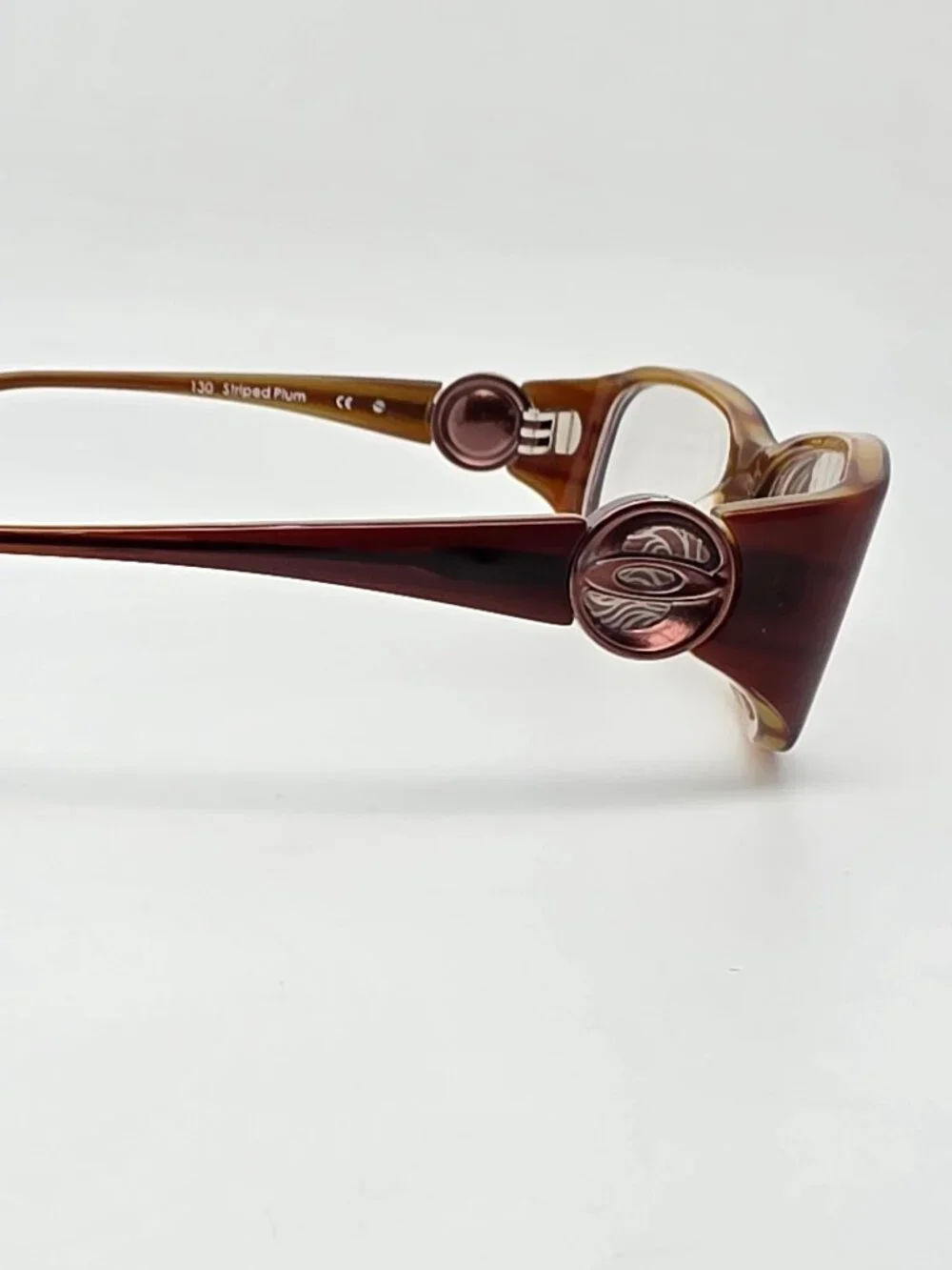 Oakley 22-090 Spontaneous 4.0 Striped Plum Polished Brown Eyeglasses Frame 51mm